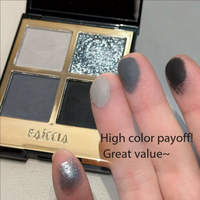 Palette de fards à paupières Moji-To (marque propre) 6 couleurs, lumineuse, scintillante, imperméable, haute pigmentation, longue tenue, effet nacré étincelant