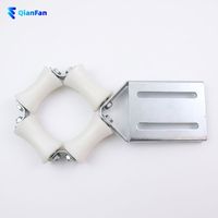 Dispositif de guidage de chaîne de compensation pour gaine d'ascenseur, ensemble de support de rouleau anti-oscillation, pièces de rechange