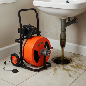 Máquina desatascadora de desagües Vevor de 100 pies y 3/4 de pulgada con alimentación automática para tuberías de 1 a 4 pulgadas con interruptor de pie - Product Image 2