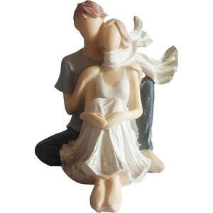 PARIJAT HANDICRAFT Romantique Résine Couple Idol Maison Étagères Décor Cadeau pour Petit Ami ou Petite Amie le Jour de la Saint Valentin - Product Image 2