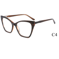 Montures de lunettes optiques pour femmes, modèle Bellestron 84089, en acétate, style œil de chat classique surdimensionné, design de créateur, logo personnalisé, haute qualité