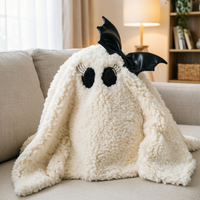 Coussin en peluche Gus Ghost Halloween, super doux, rembourré en coton PP, jouet pour enfants et décoration intérieure 14+