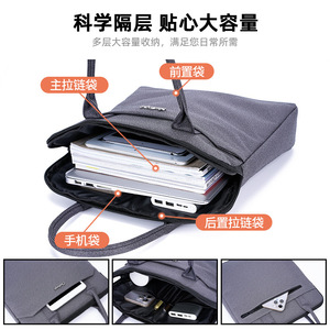 Oukchi Vertical Briefcase Oxford Cloth 32x35x8cm Large Capacity <b>Document</b> <b>Bag</b> Business Office Use - Product Image 2