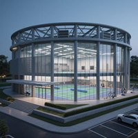 Estructura de acero ligera prefabricada para gimnasio de gran envergadura