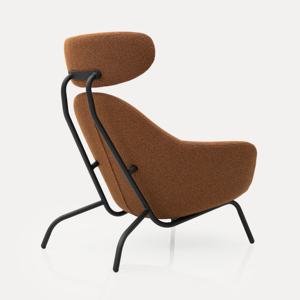 Modern Design Lounge Chair with Footrest Metal Frame Linen Fabric Leisure Chair <strong>Armchair</strong> for Living Room Hotel Bedroom <strong>Rest</strong> - Product Image 6