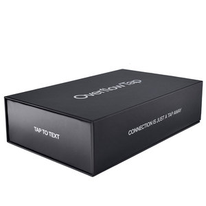 Magnetic <b>Boxes</b> for <b>Black</b> High Quality <b>Gift</b> Box Packaging With Custom NFC Card Paper Box - Product Image 3