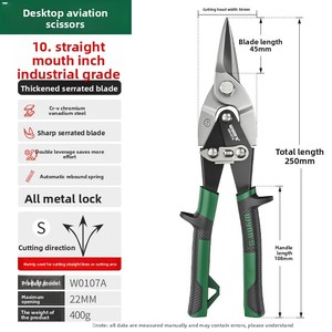 Forbici Industriali <span class=keywords><strong>WILSON</strong></span> per Aviazione, Lama in Acciaio al Cromo Vanadio, Forbici Professionali Multifunzione per Lamiera e Filo Metallico - Product Image 6