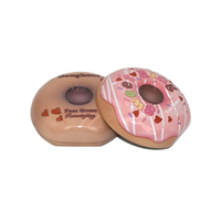 Boîte de fer d'emballage de chocolat de bonbons en forme de beignet personnalisé personnalisé