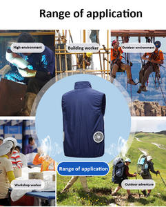 Veste de ventilateur de refroidissement climatisée d'été Ventilateur de refroidissement USB Protection UV Vêtements de travail d'extérieur à haute température - Product Image 6