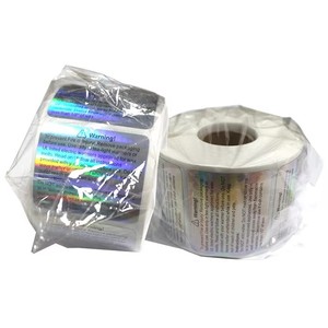 Etiquetas de Advertencia Holográficas de PVC de 1.5 Pulgadas para Velas, 500 Unidades por Rollo, Adhesivos de Seguridad - Product Image 3