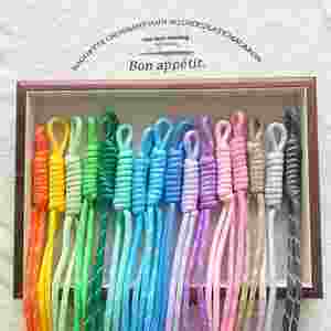 Wholesale Nylon Braided Rope Car <b>Key</b> <b>Chains</b> Charm Rope Braided Lanyard Keychain Diy Rope Keychain Accessories - Product Image 3
