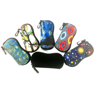 サングラスケースソフトジッパーネオプレン眼鏡ケースポータブルサングラスボックスキーチェーンカラビナ付き - Product Image 2