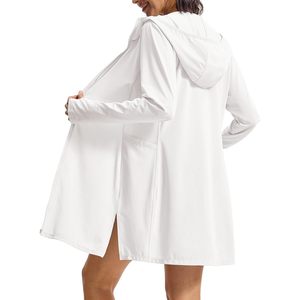 Veste de plage pour femme à manches longues et capuche, légère, protection solaire UPF 50+, coupe décontractée, tissu tricoté 140g - Product Image 2