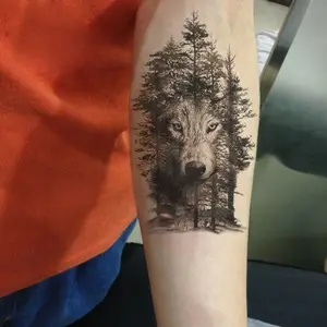Ready to ship owl wolf tattoo stickers body semi permanent tattoo sticker