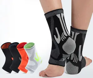 Brace de proteção para tornozelo com logotipo personalizado, tecido elástico respirável para alívio da dor e recuperação de lesões