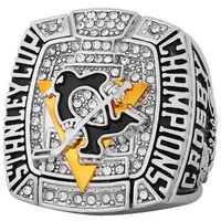 Bague de championnat en alliage des Penguins de Pittsburgh 1991-2017 avec logo serti de diamants, unisexe, directement de l'usine, Christian