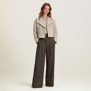Giacche in tessuto Black Blend Bomber <span class=keywords><strong>camicia</strong></span> Sexy Winter Trench Wool Jacket Real per cappotto lungo da <span class=keywords><strong>donna</strong></span> lana - Product Image 6