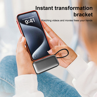 Batterie externe portable mini TDX TJ9 15W/20W Type-C à charge rapide 10000mAh Li-Polymère avec câbles 2-en-1 et affichage numérique CE/FCC