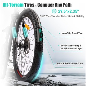 Bicicleta de Montaña Rodado 27.5", Cambios Giratorios de 21 Velocidades, Frenos de Disco, Bicicleta para Adulto con Horquilla de Suspensión, Ideal para Aventureros - Product Image 5