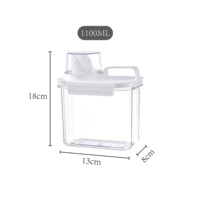 Récipient de stockage de grains en plastique ménager à usage multiple de haute qualité, anti-poussière et facile à attraper, armoire facile à tenir avec couvercle