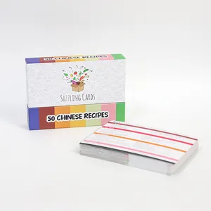 Atacado Double Sides Printing Food Recipe Cards Com Kitchen Divisor Recipe Card Box