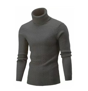 Nouveau Design Slim Fit Pull Tricoté Confortable Couleur Unie Anti-Rides Col Rabattu pour l'Hiver Usage Quotidien-Vente en Gros - Product Image 1