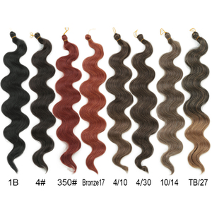 Capelli Sintetici Anna per Trecce Ondulate, Estensioni Capelli Ombre Marrone Biondo per Trecce Boho - Product Image 1