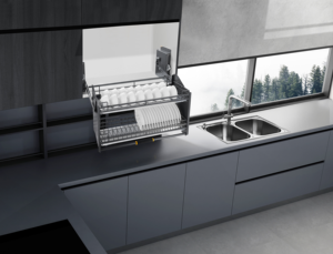 Galaxy Kitchen Hardware Cabinet Pull Lifter avec ascenseur à panier en métal Plate-forme élévatrice en acier inoxydable pour un rangement pratique - Product Image 2