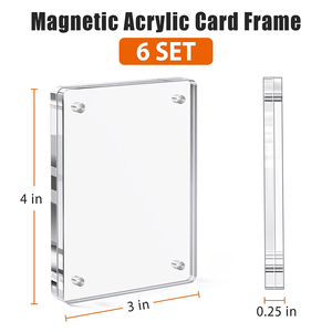 3x4 inch uv-kháng Acrylic Bóng Chày Máy tính để bàn tường tủ lạnh hình ảnh từ thể thao kinh doanh thẻ hiển thị khung thẻ khung - Product Image 6