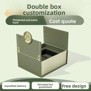 Caja de regalo de doble puerta, caja de embalaje personalizada para joyería, cosméticos, artículos de Año Nuevo, productos culturales y creativos, caja de regalo de Año Nuevo personalizada - Product Image 1