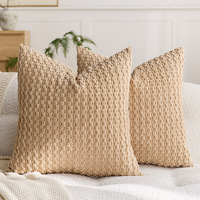 Taies d'oreiller en polaire bulle couleur unie, très vendues, luxe léger, housses de coussin haut de gamme pour canapé domestique