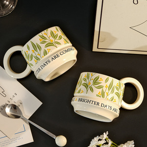 Keramik-Reisebecher 400ml im Amerikanischen Stil Büro-Souvenir-Tasse im Karton - Product Image 1