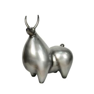 樹脂漫画の装飾ブルグラスファイバー彫刻抽象芸術動物像流体芸術的スタイルレンダリング色の置物 - Product Image 3