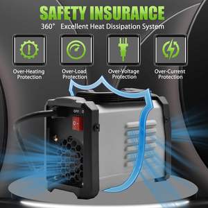 COROTC Nouvelle machine à souder ARC-200 complète, facile à transporter, dissipation thermique à 360°, protection contre les surcharges, acier inoxydable, AC 4,5 kW - Product Image 5