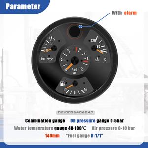 Wenle Direktverkauf Neue 140MM Öldruck-, Wassertemperatur- und Kraftstoffanzeige 0035406047 Kombinationsanzeige 24V/12V für - Product Image 2