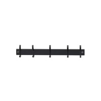 Porte-manteau mural en alliage d'aluminium de qualité supérieure, finition noir mat, moderne, pour entrée, rangement durable, patère métallique pour manteaux et chapeaux