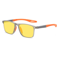 Lunettes de sport carrées ultra-légères anti-lumière bleue et vision nocturne - Lunettes unisexes pour la protection des yeux contre les écrans de téléphone et d'ordinateur