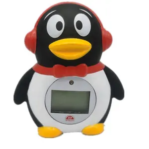 In Voorraad Nieuw Ontwerp Pinguïn Vorm Baby Bad Float En Spelen Speelgoed Voor Baby Slimme Nauwkeurige Badkamer Veiligheidstemperatuur Thermometer
