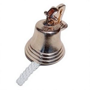 DI Model Supply Brass Ship Bell With <b>White</b> Rope <b>Hanging</b> Hot Selling Maritime Nautical Bells Home Decorative Wall Bells <b>Hanging</b> - Product Image 1