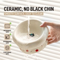 Gamelle surélevée en céramique pour animaux de compagnie, antidérapante, pour chat et chien, avec inclinaison ergonomique, six pétales, étanche IPX5