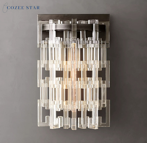 Aplique de pared Marignan redondo moderno, accesorio de iluminación interior con base LED E26, cuerpo de latón y pantalla de cristal para sala de estar - Product Image 1