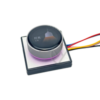 Interrupteur intelligent à bouton rotatif 12V 5A 60W avec écran LCD 1.3 pouces pour salle de bain intelligente interrupteur à capteur tactile à lumière LED miroir
