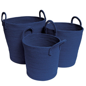 Oempromo grandes cestas de almacenamiento de cuerda de algodón cesta tejida - Product Image 5