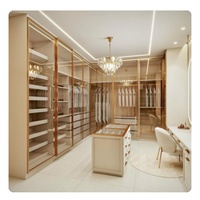 CBMMart Idées de garde-robe de dressing moderne avec îlot et tiroirs de rangement pour bijoux