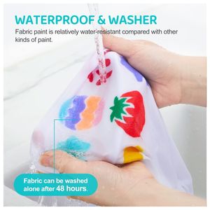 Juego de <span class=keywords><strong>Pintura</strong></span> Textil <span class=keywords><strong>para</strong></span> <span class=keywords><strong>Ropa</strong></span> y Calzado, Cuarenta Colores, <span class=keywords><strong>Pintura</strong></span> Textil con Efecto Abultado, Brillante, Neón, No Tóxica, Materiales de Arte - Product Image 5