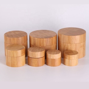 Organico di <span class=keywords><strong>legno</strong></span> contenitore 100 ml vuoto barattolo di crema per il viso 100 g di bambù vaso cosmetico cosmetici imballaggio - Product Image 4