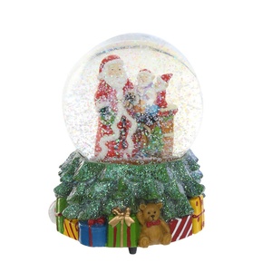 Décorations de Noël créatives en résine, base en résine, Père Noël, bonhomme de neige, globe à neige en verre peint à la main, décorations de fête pour la maison - Product Image 6