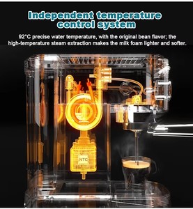 Meilleure machine à café expresso intelligente en acier inoxydable italien, vente en gros, fabrication chinoise, machine à cappuccino instantanée, double, hôtel, ménage - Product Image 5