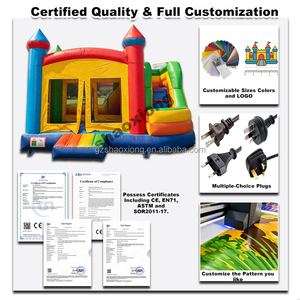 Castillos Inflables Comerciales para Exteriores, Brincolines Inflables para Niños, Combo <span class=keywords><strong>de</strong></span> Tobogán Inflable con Soplador - Product Image 4