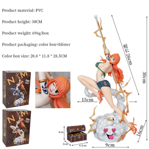 Figuras de acción de anime de 30 cm, 2 estilos, modelos de <span class=keywords><strong>Nami</strong></span>, decoración de escritorio, figuras de acción de dibujos animados para colección. - Product Image 2